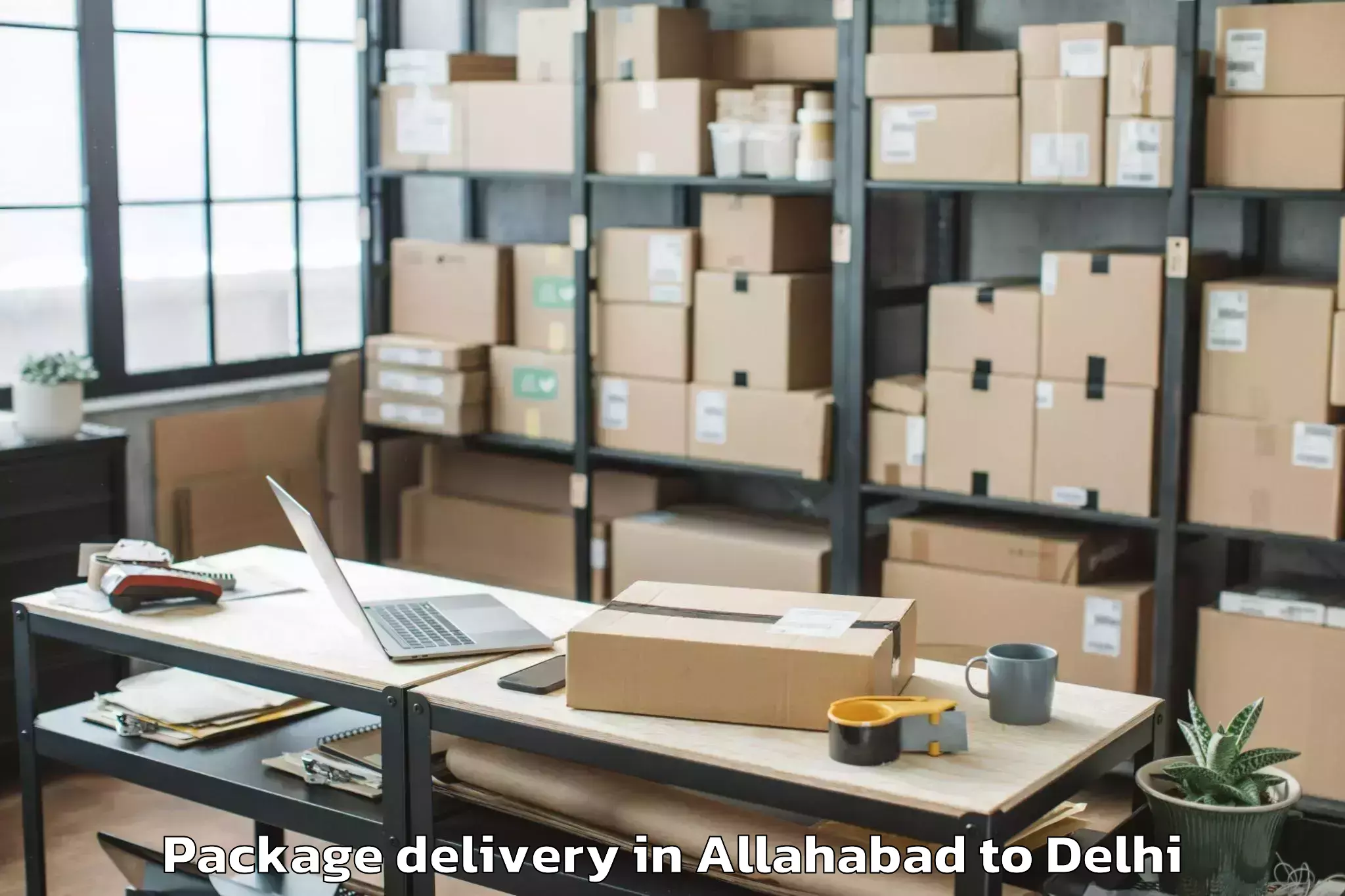 Comprehensive Allahabad to V3s East Centre Mall Package Delivery